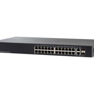 SF300-24PP 24-port 10/100 PoE+ Managed Switch w/Gig Uplinks