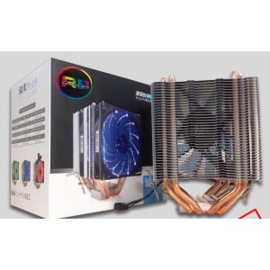 Liquid Cooler (Tản Nhiệt Chất Lỏng) Tản nhiệt khí CPU 4 ống đồng Rainbow M-X4 1 fan 9cm LED Đa năng