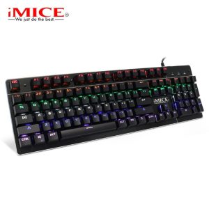 Keyboard iMICE MK-X80 (Phím cơ – Game, 10 chế độ LED) (Tặng Headphone PISC Mini)
