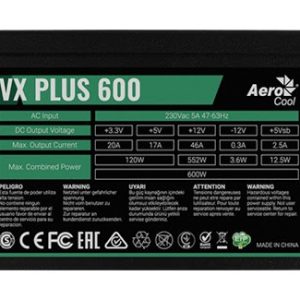 NGUỒN AEROCOOL VX PLUS 600 230V N-PFC