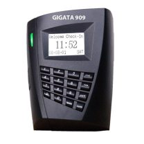 Máy chấm công GIGATA 909 Tặng phần mềm tính lương và lấy dữ liệu tự động
