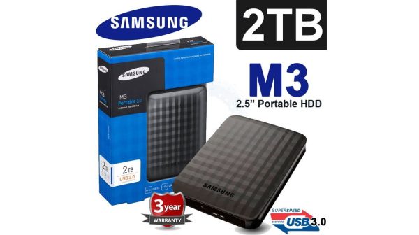 HDD Box SAMSUNG M3 2TB 2.5” USB 3.0 (Tặng túi + Ốp chống trầy)