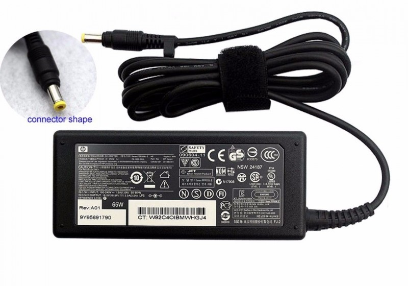 Adapter HP 3.5A vàng 65w đầu đạn