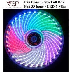 FAN CASE 12CM LED 33 BÓNG /GREEN/RED/BLUE
