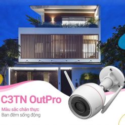 Camera WiFi ngoài trời 3MP EZVIZ C3TN OutPro, có màu đêm, đàm thoại 2 chiều, có báo động còi đèn AI - Ảnh 2