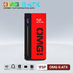 Case game OMG E-ATX (đỏ đen) - Ảnh 2