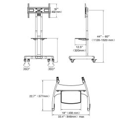 Giá treo TV di động AVA1500-60-1P (32-70inch) - Ảnh 4