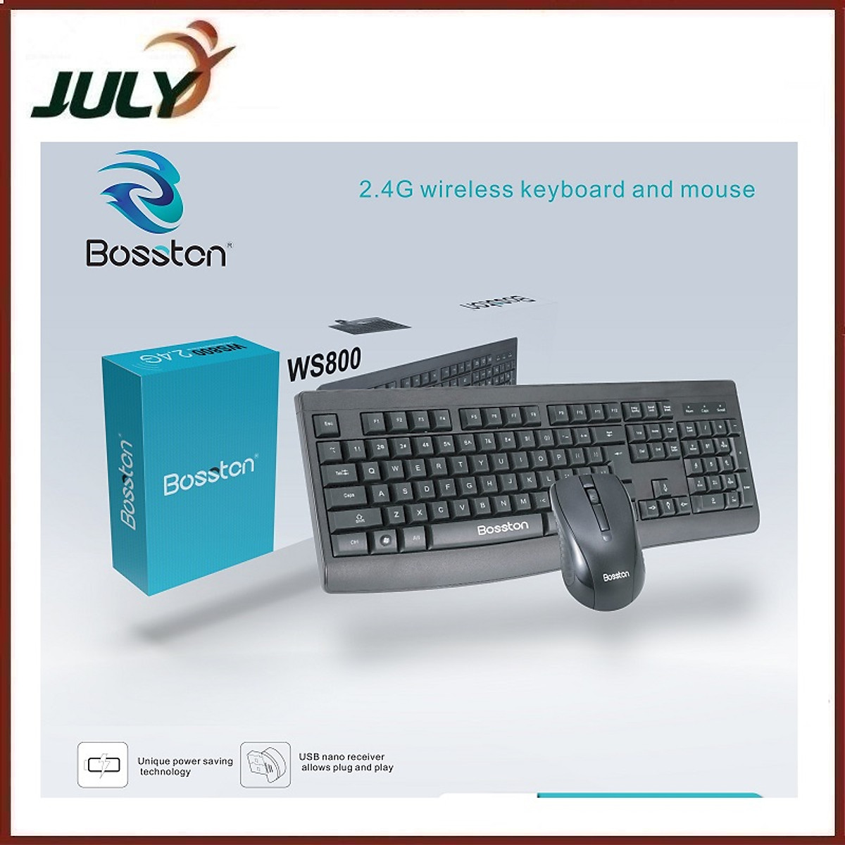 Bộ phím chuột không dây wireless Bosston WS800 - Ảnh 2