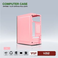 Case VSP V212 pink kèm 2 fan - Ảnh 3