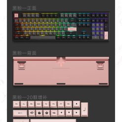 Bàn phím AKKO MG108 Black & Pink (Akko sw v3- Cream Yellow) - Ảnh 2