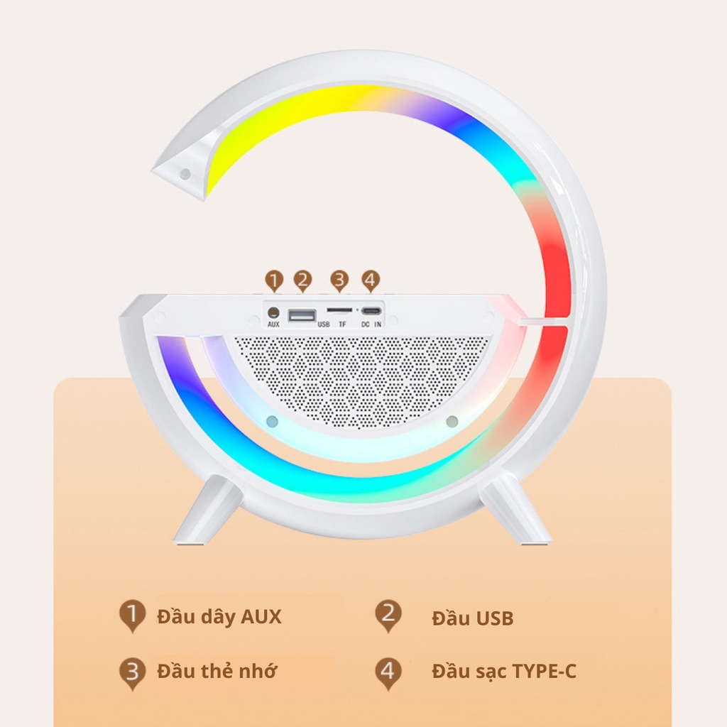 Loa Bluetooth Chữ G BT2301 Chế Độ Led RGB - Ảnh 3