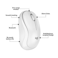 Chuột không dây Logitech M240 Silent Bluetooth- Trắng - Ảnh 3