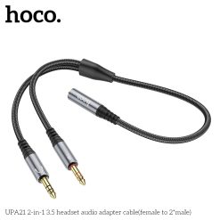 Cáp chia 2 đầu Hoco UPA21 từ 1 thành 2 giắc cắm tròn 3.5mm - Ảnh 4