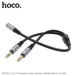 Cáp chia 2 đầu Hoco UPA21 từ 1 thành 2 giắc cắm tròn 3.5mm - Ảnh 2