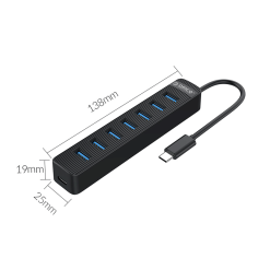 Bộ chia USB 7 cổng USB 3.0 Orico TWU3-7A-BK - Ảnh 2