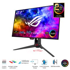 Màn Hình Gaming ASUS ROG Swift OLED PG27AQDM (26.5 inch - 2K - OLED - 240Hz - 0.03ms - FreeSync - GSync - HDR10) - Ảnh 3