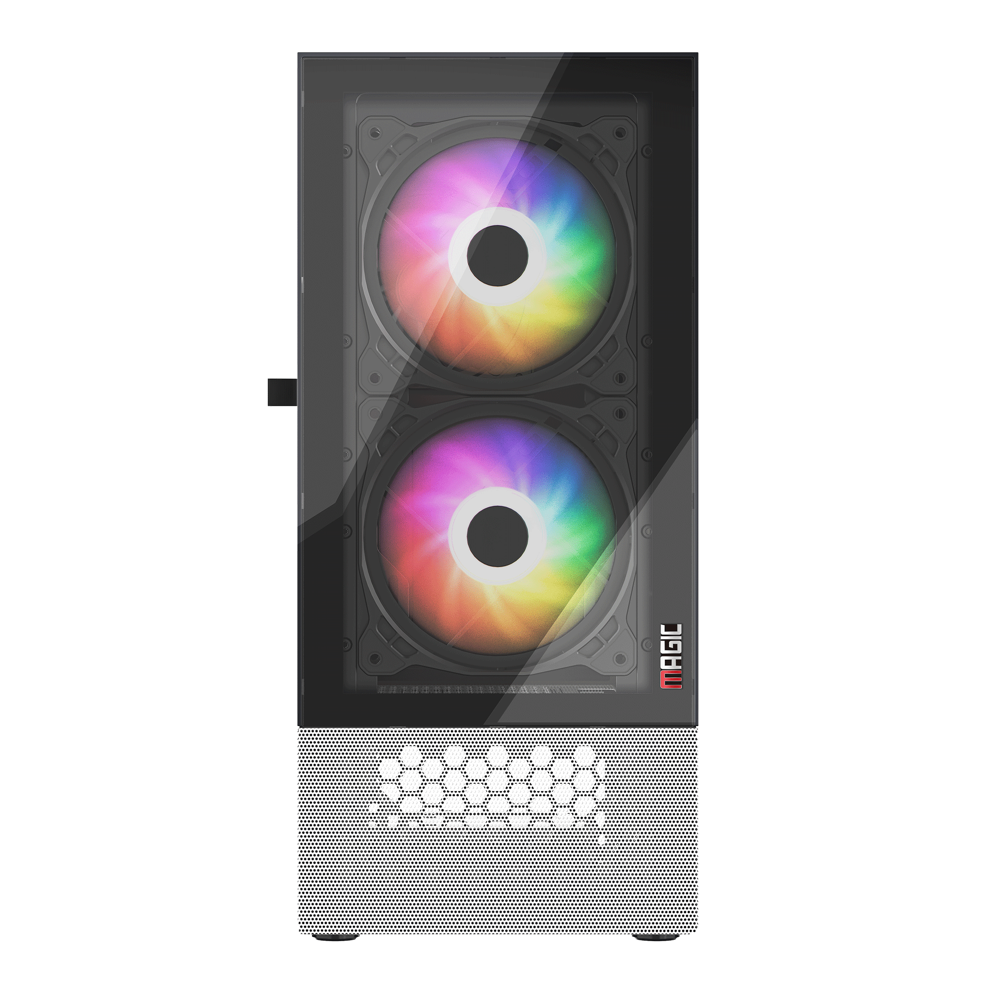 Case MAGIC GM-04 BLack and White (Sẵn 3 FAN) (ATX) - Ảnh 2