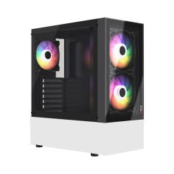 Case MAGIC GM-04 AIR BLack and White (Sẵn 3 FAN) (ATX)