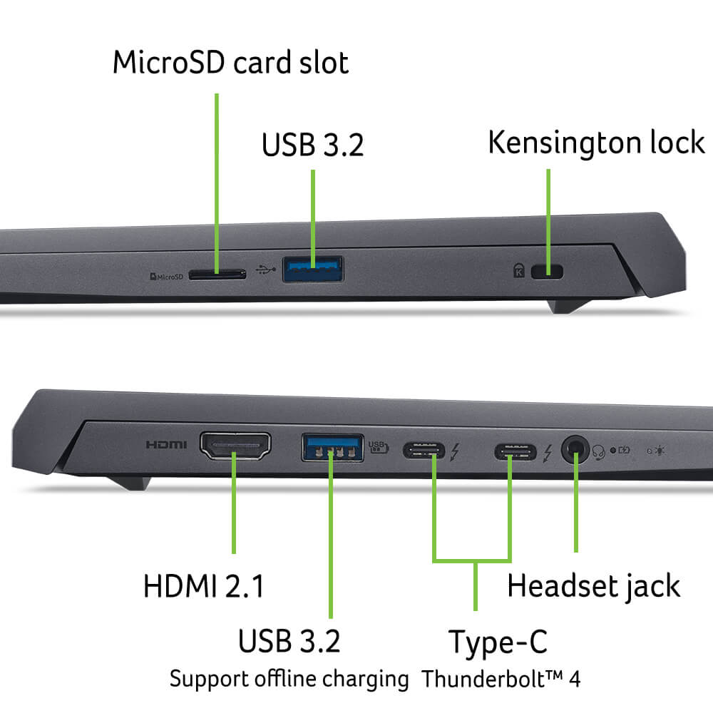 Máy tính xách tay Acer N23Q6 (AI SFX14-72G-79UW) (Ultra 7 155H; 32GB; 1TB SSD; RTX4070/8GB; 14.5" 2.8K; Win11; Xám; NX.KTUSV.001) - Ảnh 5