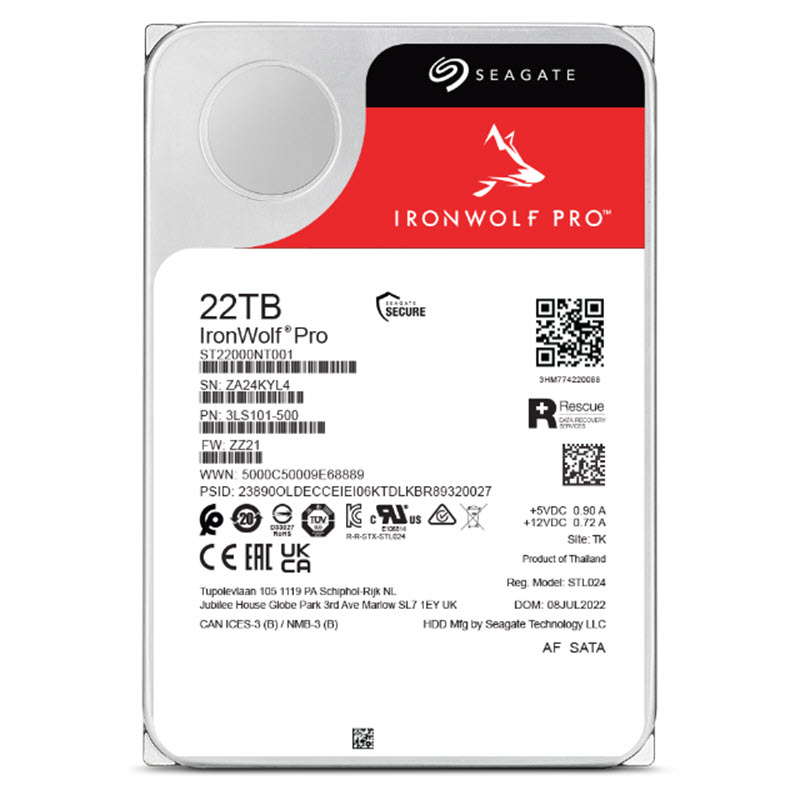 Ổ đĩa cứng Seagate IronWolf™ Pro ST22000NT001