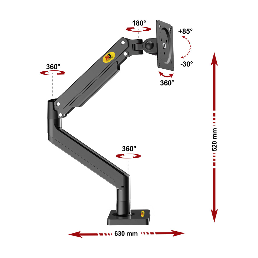 Giá Treo Màn Hình (Arm) Gắn bàn NB G45 22" - 40" - Ảnh 4