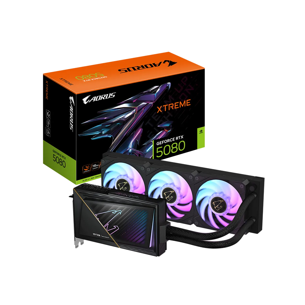 Card màn hình Gigabyte RTX 5080 AORUS XTREME WATERFORCE 16GB (N5080AORUSX W-16GD)