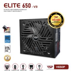 Bộ nguồn máy tính VSP ELITE V650P-V3 (650W) - mặt trước
