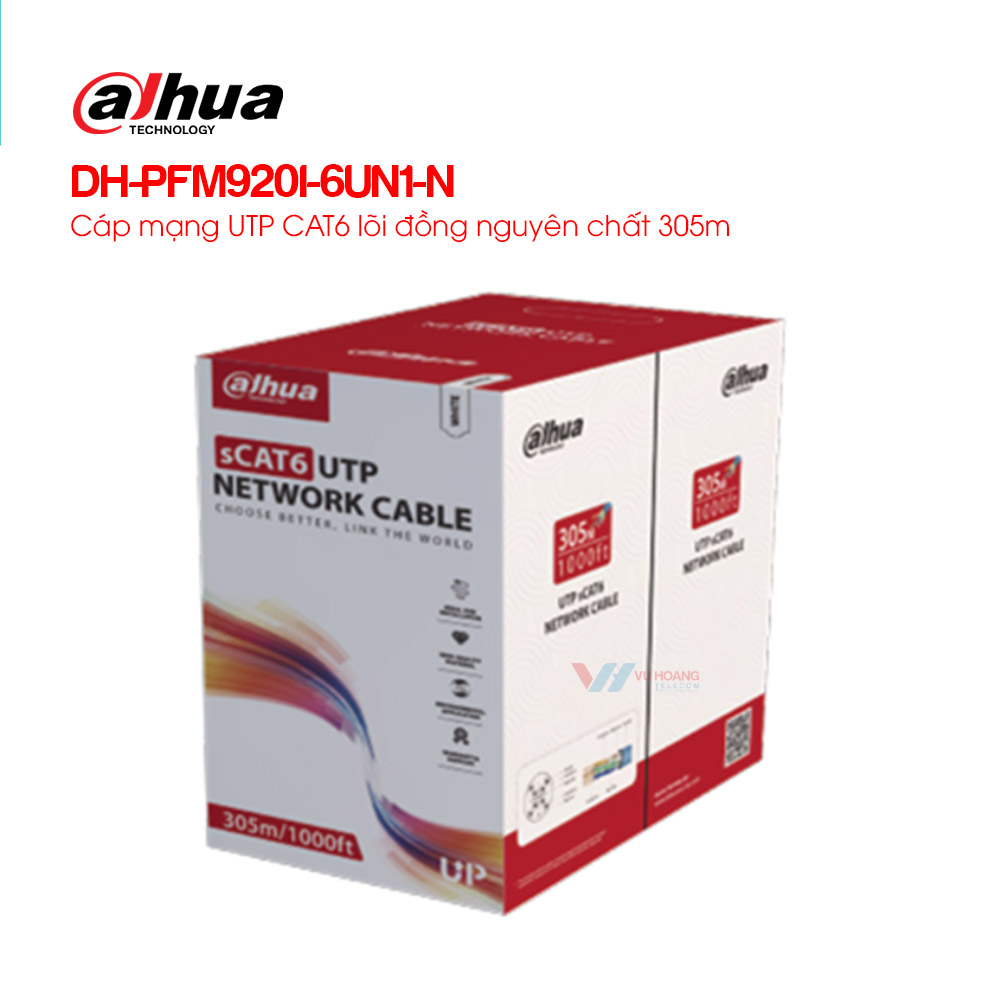 Cáp mạng UTP CAT6 305m DAHUA DH-PFM920I-6UN1-N