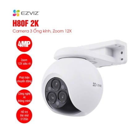 Camera WiFi 3 ống kính EZVIZ H80F 4MP