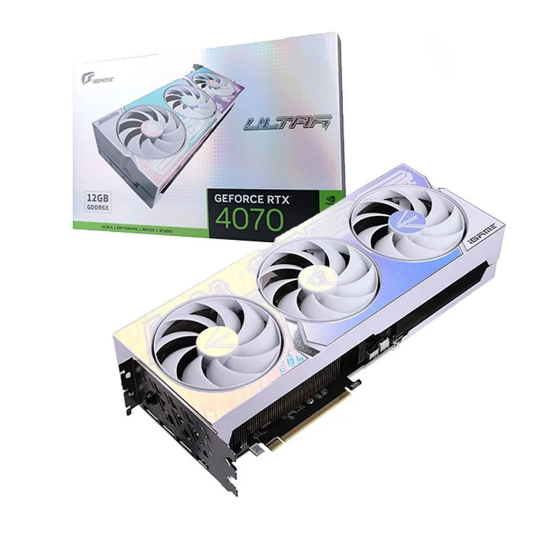 VGA Colorful Igame RTX 4070 Ultra White OC 12GB L-V 3 Fan RGB Light