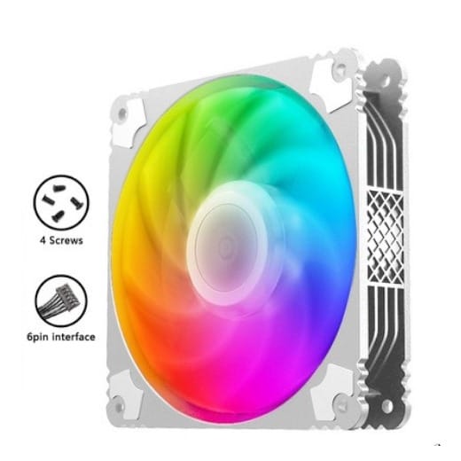 Quạt tản nhiệt Led RGB A1 White 6 pin