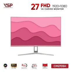 Màn hình Gaming VSP CM2705H 27 inch cong màu hồng