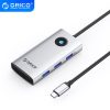 Hub USB-C ORICO PW11-6PR-SV-EP 6 in 1 màu bạc