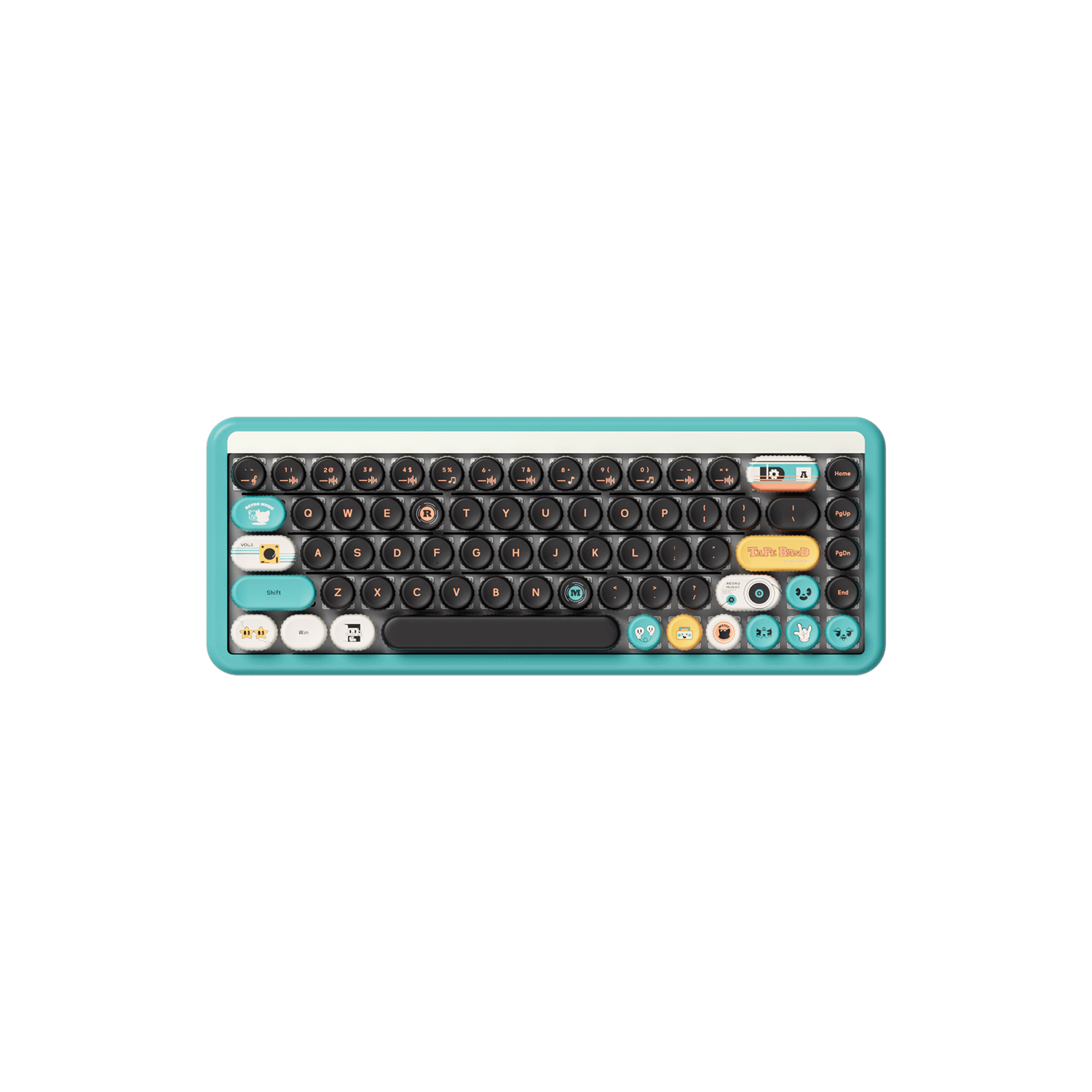 Keycap AKKO BottleCap Punk Cat trên bàn phím 65 phần trăm