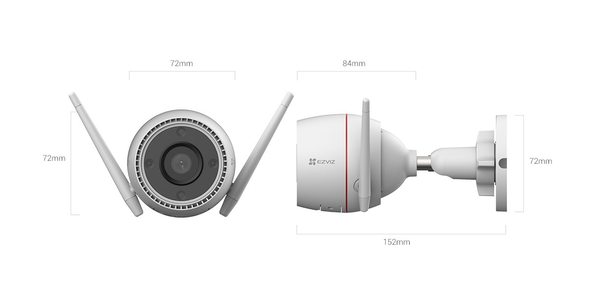 Camera WiFi ngoài trời EZVIZ H3C 2K lắp tại nhà dân
