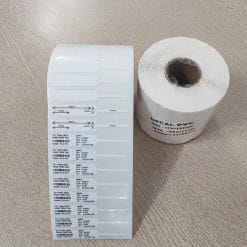 Giấy decal 73x10mm (tem vàng)