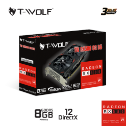 Card màn hình VGA T-WOLF RX580 8GB 2 Fan Black