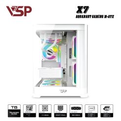 Vỏ case VSP Aquanaut Pro Gaming X7 White - ảnh 3