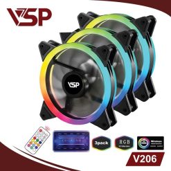 Bộ Kit 3 Fan V206 LED RGB ( 01 Hộp có 3 Fan / Hub / Remote )