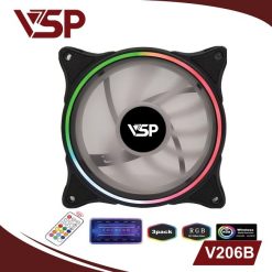 Bộ Kit 3 Fan V206B LED RGB ( 01 Hộp có 3 Fan / Hub / Remote )