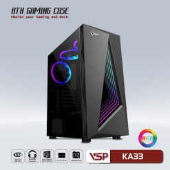 Case VSP KA-180 Đen LED RGB-Kính Cường Lực