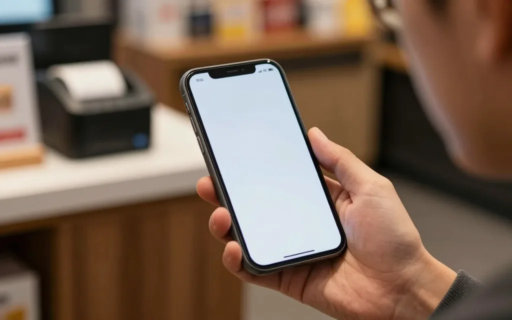 Chủ cửa hàng nhận thông báo nhắc việc từ trợ lý AI trên điện thoại