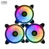 Fan Case VSP V207 ARGB 12cm Pack 3 Fan (Hub + Remote)