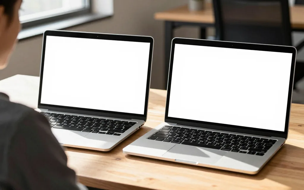 So sánh hai laptop chạy phiên bản Windows 11 khác nhau trong văn phòng nhỏ